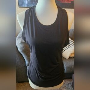 Athleta Black Womens Tank Top Size Large Scrunch Side